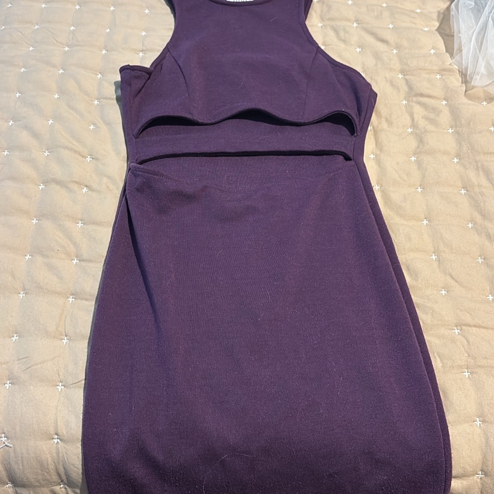 Elegant Purple Sleeveless Dress